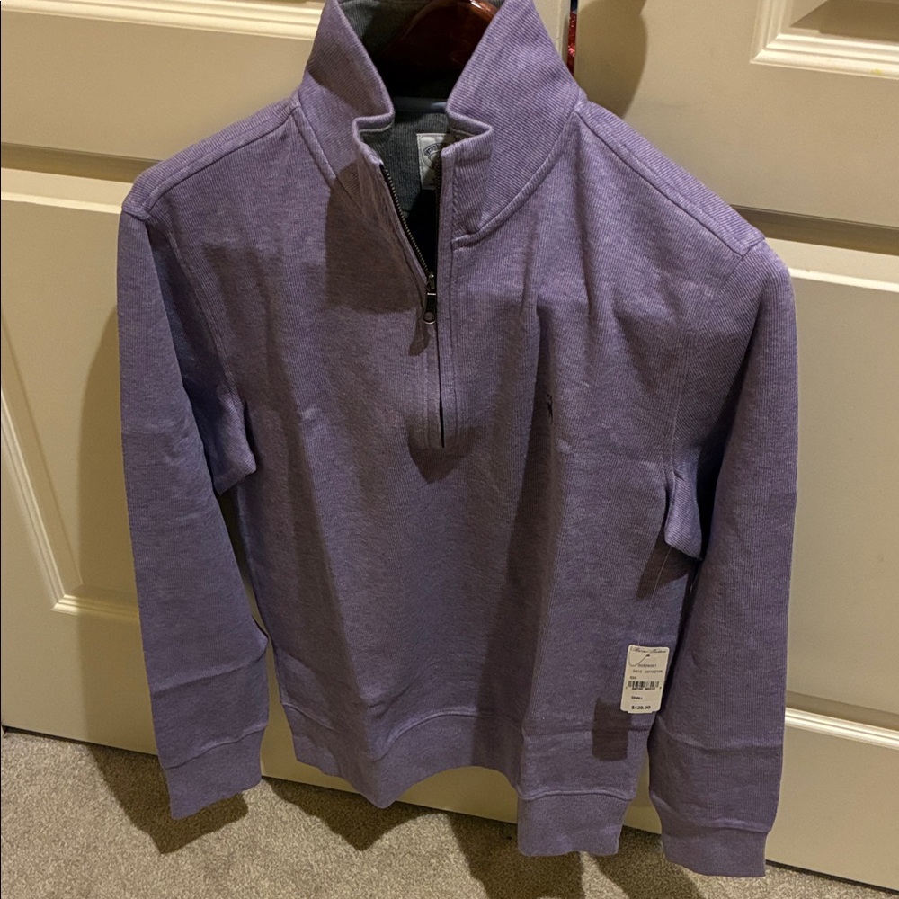 Brooks Brothers Lavender Zip-Up Sweater - Picture 5 of 6